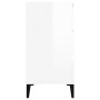 Aparador de madera contrachapada blanco brillante 60x35x70 cm de vidaXL, Aparadores - Ref: Foro24-823050, Precio: 60,39 €, De...