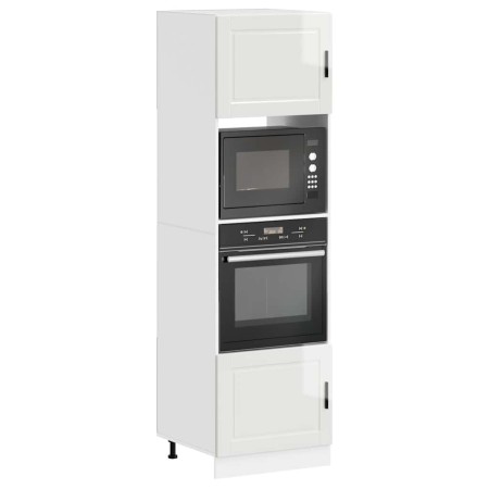 Armarios para horno 2 uds Porto blanco brillante