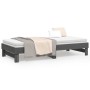 Abnehmbares Schlafsofa aus massivem, grauem Kiefernholz, 2 x (90 x 200) cm von vidaXL, Betten und Lattenroste - Ref: Foro24-8...