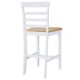 Küchenhocker 2 Stück Stoff Weiß von vidaXL, Küchenhocker - Ref: Foro24-241702, Preis: 167,11 €, Rabatt: %