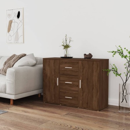 Brown oak plywood sideboard 91x29.5x65 cm by vidaXL, Sideboards - Ref: Foro24-823349, Price: 90,73 €, Discount: %