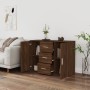 Brown oak plywood sideboard 91x29.5x65 cm by vidaXL, Sideboards - Ref: Foro24-823349, Price: 90,73 €, Discount: %