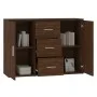 Brown oak plywood sideboard 91x29.5x65 cm by vidaXL, Sideboards - Ref: Foro24-823349, Price: 90,37 €, Discount: %