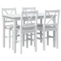 Juego de muebles de comedor 5 piezas blanco