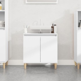 White plywood bathroom cabinet 58x33x60 cm by vidaXL, bathroom vanities - Ref: Foro24-821252, Price: 51,79 €, Discount: %