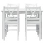 Juego de muebles de comedor 5 piezas blanco