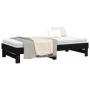 Sofá cama extraíble madera maciza de pino negro 2x(90x190) cm de vidaXL, Camas y somieres - Ref: Foro24-823393, Precio: 163,1...