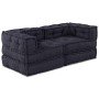 Almohada 2 pcs Antracita 70 x 70 x 54 cm Poliéster