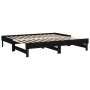 Sofá cama extraíble madera maciza de pino negro 2x(90x190) cm de vidaXL, Camas y somieres - Ref: Foro24-823393, Precio: 164,96 €