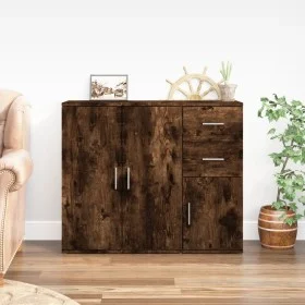 Sideboard aus geräuchertem Eichensperrholz 91x29,5x75 cm von vidaXL, Sideboards - Ref: Foro24-823274, Preis: 79,64 €, Rabatt: %
