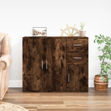 Sideboard aus geräuchertem Eichensperrholz 91x29,5x75 cm von vidaXL, Sideboards - Ref: Foro24-823274, Preis: 83,60 €, Rabatt: %