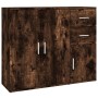 Aparador madera contrachapada roble ahumado 91x29,5x75 cm de vidaXL, Aparadores - Ref: Foro24-823274, Precio: 86,42 €, Descue...