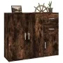 Aparador madera contrachapada roble ahumado 91x29,5x75 cm de vidaXL, Aparadores - Ref: Foro24-823274, Precio: 79,74 €, Descue...