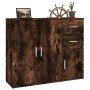 Sideboard aus geräuchertem Eichensperrholz 91x29,5x75 cm von vidaXL, Sideboards - Ref: Foro24-823274, Preis: 83,60 €, Rabatt: %