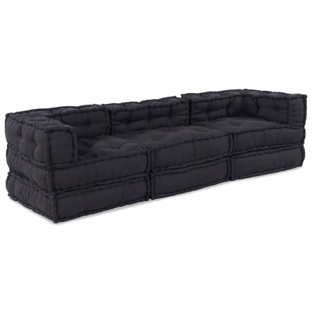Almohada 3 pcs Antracita 70 x 70 x 54 cm Poliéster