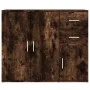 Aparador madera contrachapada roble ahumado 91x29,5x75 cm de vidaXL, Aparadores - Ref: Foro24-823274, Precio: 79,74 €, Descue...