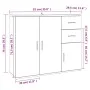 Aparador madera contrachapada roble ahumado 91x29,5x75 cm de vidaXL, Aparadores - Ref: Foro24-823274, Precio: 79,74 €, Descue...