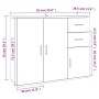 Sideboard aus geräuchertem Eichensperrholz 91x29,5x75 cm von vidaXL, Sideboards - Ref: Foro24-823274, Preis: 83,60 €, Rabatt: %