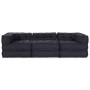 Almohada 3 pcs Antracita 70 x 70 x 54 cm Poliéster