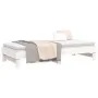 Sofá cama extraíble madera maciza de pino blanco 2x(100x200) cm de vidaXL, Camas y somieres - Ref: Foro24-823375, Precio: 246...