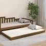 Honey brown solid pine wood bed frame 80x200 cm by vidaXL, Beds and slatted bases - Ref: Foro24-823502, Price: 92,52 €, Disco...