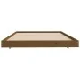 Honey brown solid pine wood bed frame 80x200 cm by vidaXL, Beds and slatted bases - Ref: Foro24-823502, Price: 92,52 €, Disco...