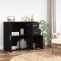 Aparador de madera contrachapada negro 91x29,5x75 cm de vidaXL, Aparadores - Ref: Foro24-823270, Precio: 86,39 €, Descuento: %