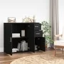 Black plywood sideboard 91x29.5x75 cm by vidaXL, Sideboards - Ref: Foro24-823270, Price: 83,15 €, Discount: %
