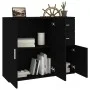 Schwarzes Sperrholz-Sideboard 91x29,5x75 cm von vidaXL, Sideboards - Ref: Foro24-823270, Preis: 83,15 €, Rabatt: %