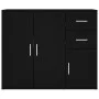 Black plywood sideboard 91x29.5x75 cm by vidaXL, Sideboards - Ref: Foro24-823270, Price: 83,15 €, Discount: %