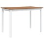 Juego de muebles de comedor 5 piezas marrón y blanco