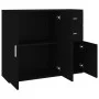 Black plywood sideboard 91x29.5x75 cm by vidaXL, Sideboards - Ref: Foro24-823270, Price: 83,15 €, Discount: %