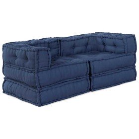 Almohada 2 pcs Azul 70 x 70 x 54 cm Poliéster Almohada 2 pcs Azul 70 x 70 x 54 cm Poliéster