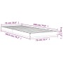 Solid white pine wood bed frame 75x190 cm by vidaXL, Beds and slatted bases - Ref: Foro24-823485, Price: 57,56 €, Discount: %