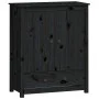 Hohes Sideboard aus massivem Zirbenholz schwarz 83x41,5x100 cm von vidaXL, Sideboards - Ref: Foro24-823518, Preis: 113,47 €, ...