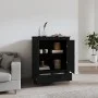 Hohes Sideboard aus massivem Zirbenholz schwarz 83x41,5x100 cm von vidaXL, Sideboards - Ref: Foro24-823518, Preis: 113,47 €, ...