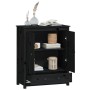 Hohes Sideboard aus massivem Zirbenholz schwarz 83x41,5x100 cm von vidaXL, Sideboards - Ref: Foro24-823518, Preis: 113,47 €, ...