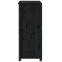 Hohes Sideboard aus massivem Zirbenholz schwarz 83x41,5x100 cm von vidaXL, Sideboards - Ref: Foro24-823518, Preis: 113,47 €, ...