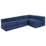 Almohada 4 pcs Azul 70 x 70 x 54 cm Poliéster