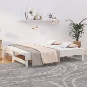 Removable sofa bed solid white pine wood 2x(75x190) cm by vidaXL, Beds and slatted bases - Ref: Foro24-823395, Price: 171,01 ...