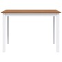Juego de muebles de comedor 5 piezas marrón y blanco