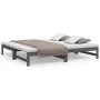Abnehmbares Schlafsofa aus massivem grauem Kiefernholz, 2 x (90 x 190) cm von vidaXL, Betten und Lattenroste - Ref: Foro24-82...