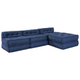Almohada 4 pcs Azul 70 x 70 x 54 cm Poliéster Almohada 4 pcs Azul 70 x 70 x 54 cm Poliéster