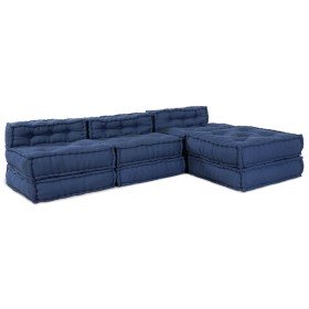 Almohada 4 pcs Azul 70 x 70 x 54 cm Poliéster Almohada 4 pcs Azul 70 x 70 x 54 cm Poliéster