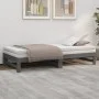 Abnehmbares Schlafsofa aus massivem grauem Kiefernholz, 2 x (90 x 190) cm von vidaXL, Betten und Lattenroste - Ref: Foro24-82...