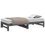 Abnehmbares Schlafsofa aus massivem grauem Kiefernholz, 2 x (90 x 190) cm von vidaXL, Betten und Lattenroste - Ref: Foro24-82...