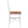 Juego de muebles de comedor 5 piezas marrón y blanco