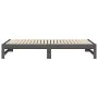 Abnehmbares Schlafsofa aus massivem grauem Kiefernholz, 2 x (90 x 190) cm von vidaXL, Betten und Lattenroste - Ref: Foro24-82...
