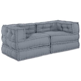 Almohada 2 pcs Gris 70 x 70 x 54 cm Poliéster