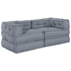 Almohada 2 pcs Gris 70 x 70 x 54 cm Poliéster Almohada 2 pcs Gris 70 x 70 x 54 cm Poliéster